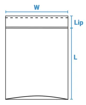 Reclosable Bag Dimension